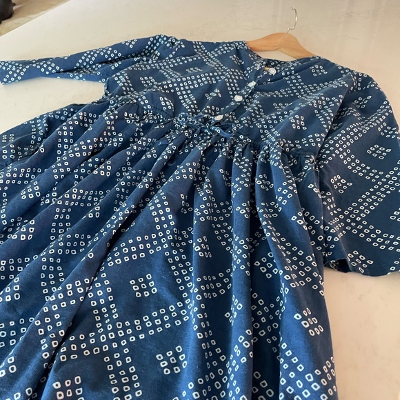 Indian Cotton Handblocked Print Dress - Picture 7 of 8